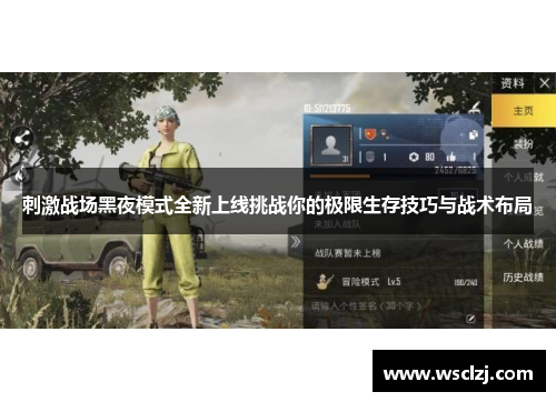 刺激战场黑夜模式全新上线挑战你的极限生存技巧与战术布局 刺激战场黑夜模式全新上线挑战你的极限生存技巧与战术布局